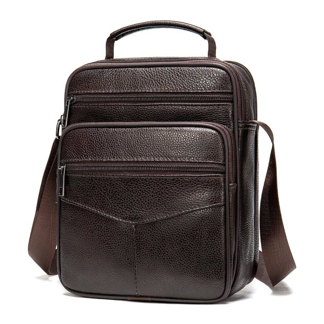 Сумка кожаная DNK Leather dnk-14991 коричневая
