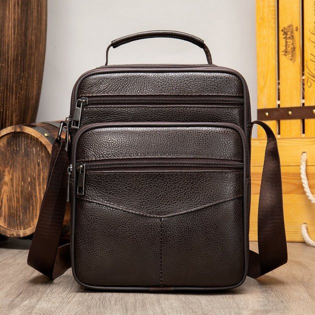 Сумка кожаная DNK Leather dnk-14991 коричневая Сумка кожаная DNK Leather dnk-14991 коричневая