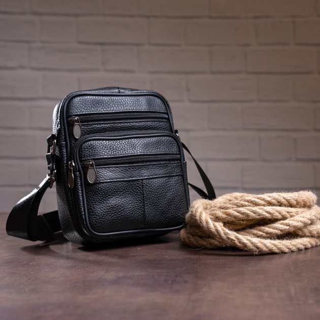 Сумка кожаная DNK Leather dnk-14992 черная Сумка кожаная DNK Leather dnk-14992 черная