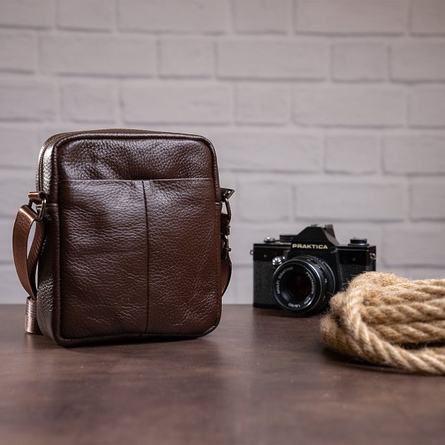 Сумка кожаная DNK Leather dnk-14993 коричневая Сумка кожаная DNK Leather dnk-14993 коричневая