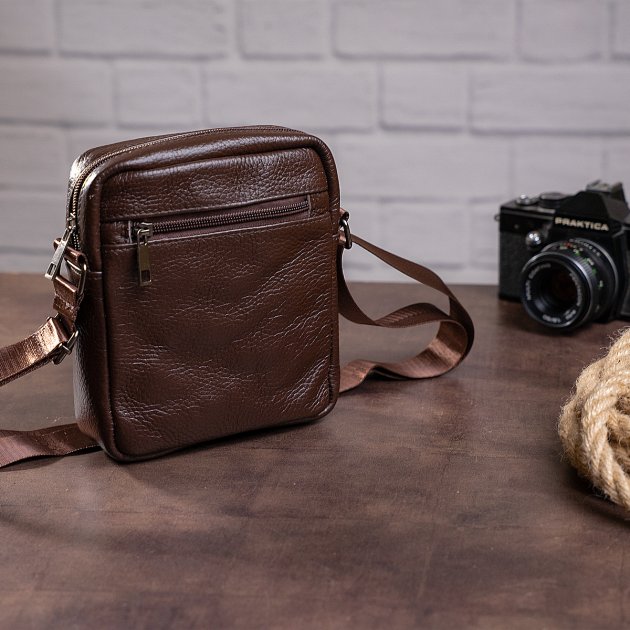Сумка кожаная DNK Leather dnk-14993 коричневая Сумка кожаная DNK Leather dnk-14993 коричневая