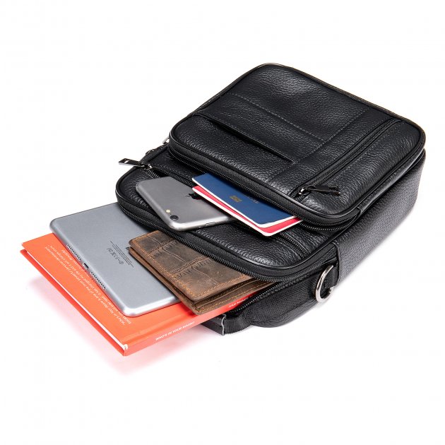 Сумка кожаная DNK Leather dnk-20347 черная Сумка кожаная DNK Leather dnk-20347 черная