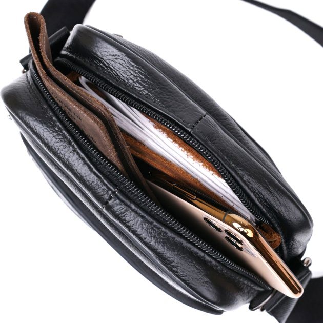 Сумка кожаная DNK Leather dnk-20370 черная Сумка кожаная DNK Leather dnk-20370 черная