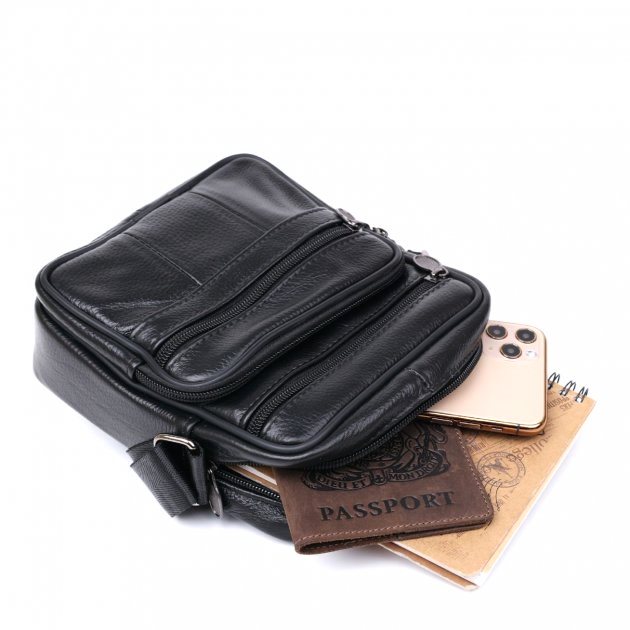 Сумка кожаная DNK Leather dnk-20370 черная Сумка кожаная DNK Leather dnk-20370 черная