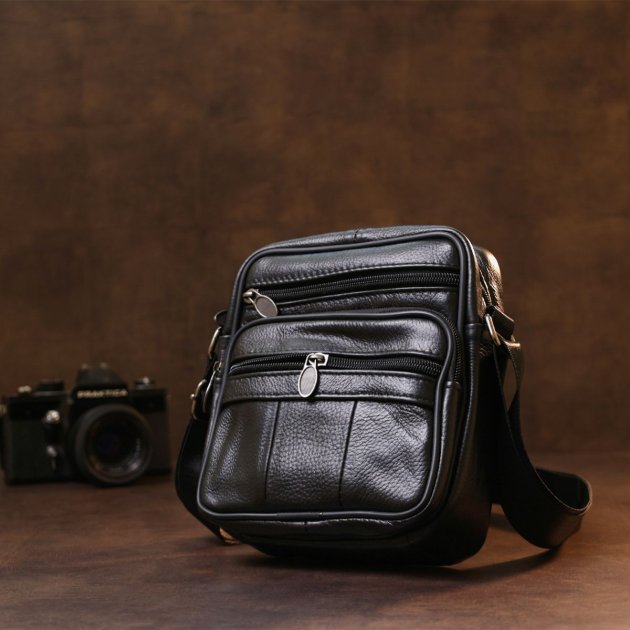 Сумка кожаная DNK Leather dnk-20370 черная Сумка кожаная DNK Leather dnk-20370 черная