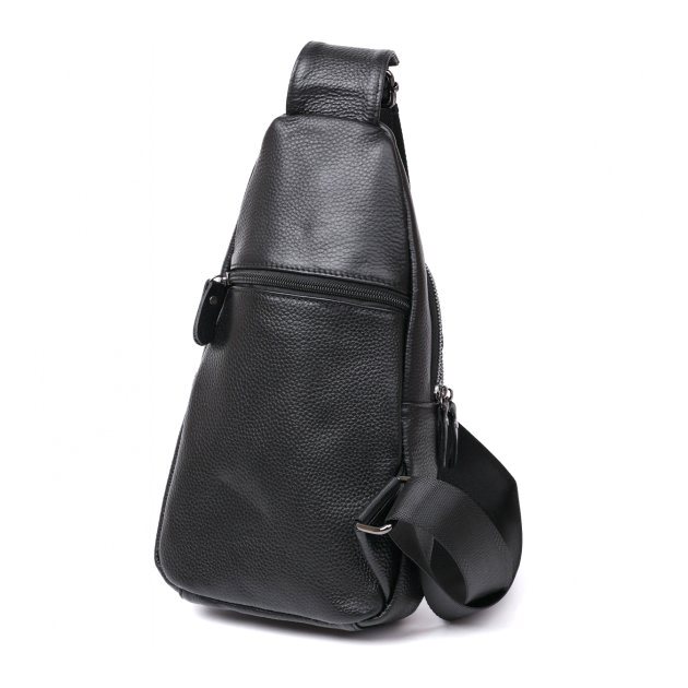 Сумка-слинг кожаная DNK Leather dnk-20672 черная Сумка-слинг кожаная DNK Leather dnk-20672 черная
