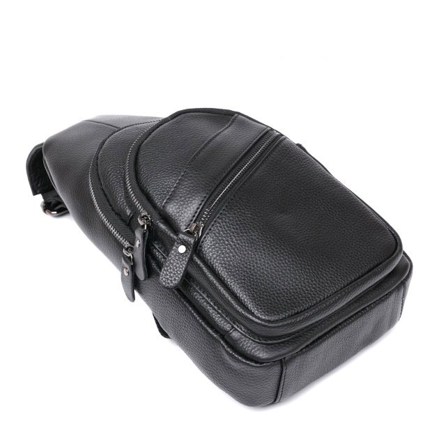 Сумка-слинг кожаная DNK Leather dnk-20672 черная Сумка-слинг кожаная DNK Leather dnk-20672 черная