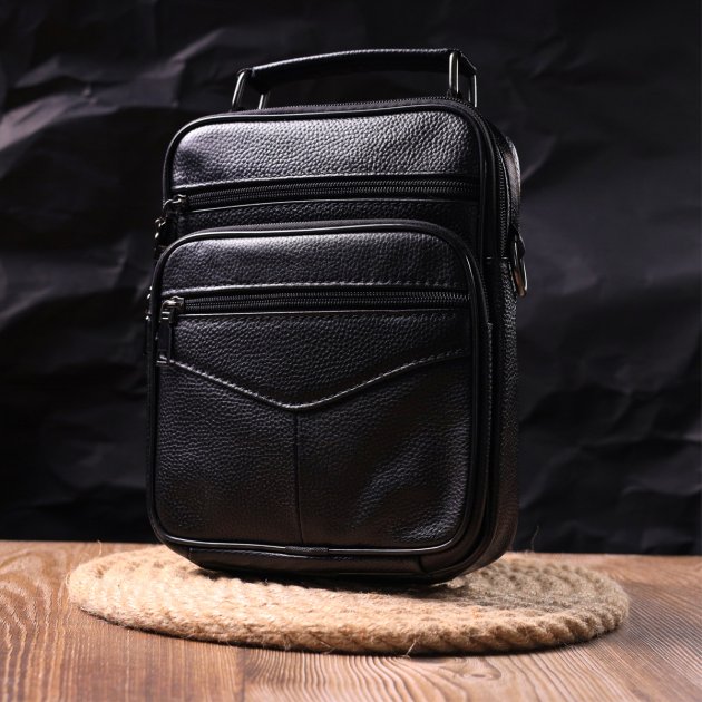 Сумка кожаная DNK Leather dnk-21271 черная Сумка кожаная DNK Leather dnk-21271 черная