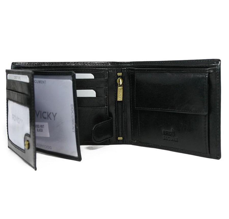Кошелек мужской Rovicky N992-RVT-BLACK Кошелек мужской Rovicky N992-RVT-BLACK