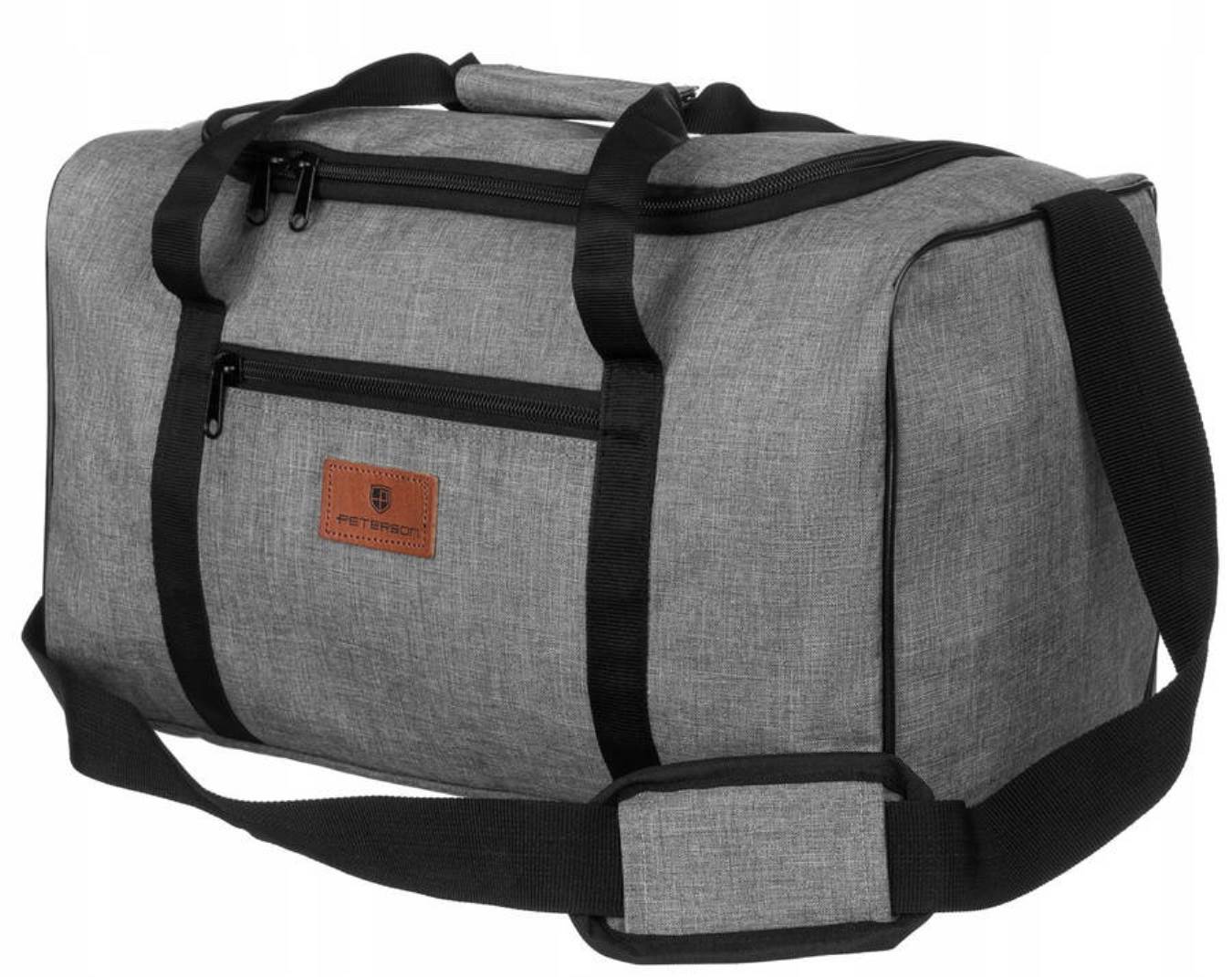 Дорожная сумка для ручной клади 40 x 20 x 25 PETERSON GBP-02-GREY Дорожная сумка для ручной клади 40 x 20 x 25 PETERSON GBP-02-GREY