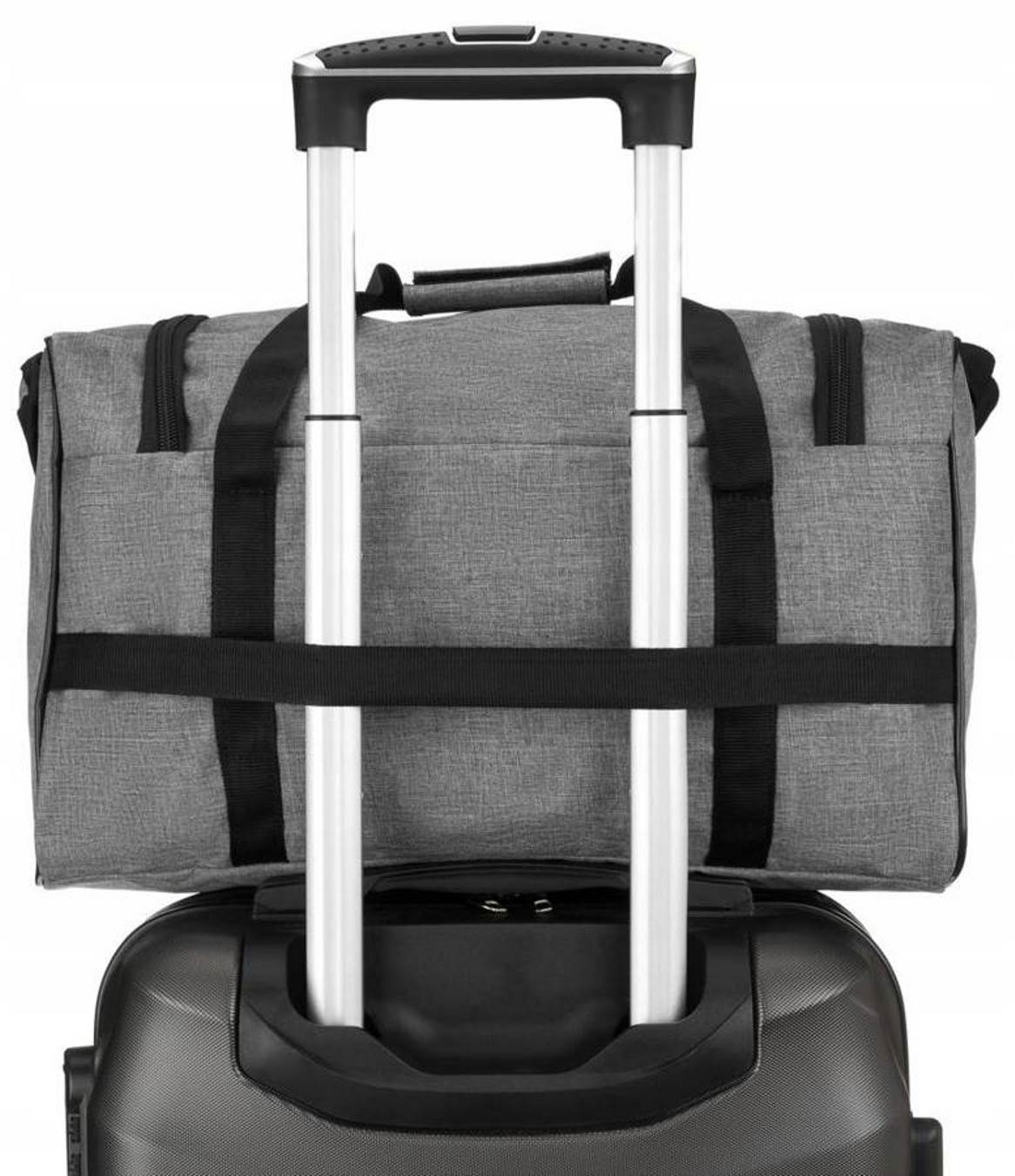 Дорожная сумка для ручной клади 40 x 20 x 25 PETERSON GBP-02-GREY Дорожная сумка для ручной клади 40 x 20 x 25 PETERSON GBP-02-GREY