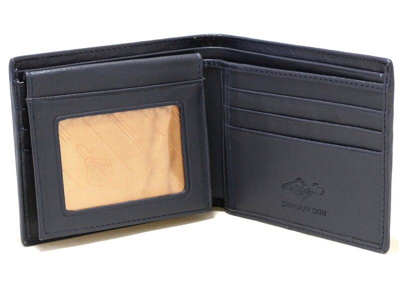 Портмоне из кожи ската CKM-4650-blue Портмоне из кожи ската CKM-4650-blue