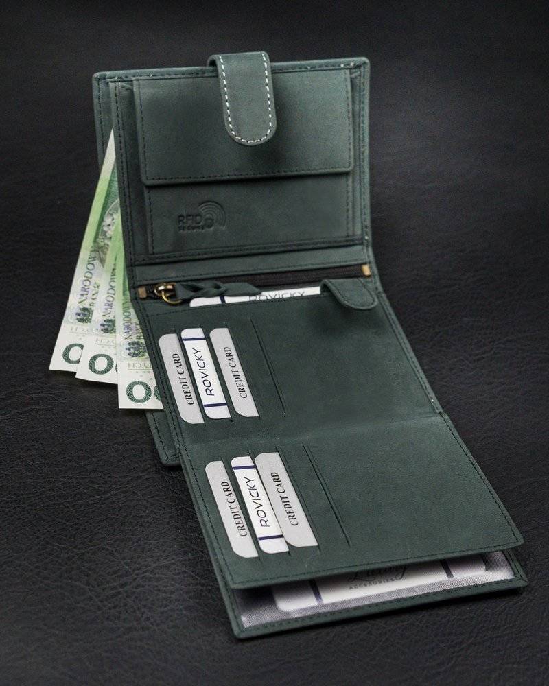 Мужской кожаный кошелек Loren N4L-STL-BLACK Мужской кожаный кошелек Loren N4L-STL-BLACK