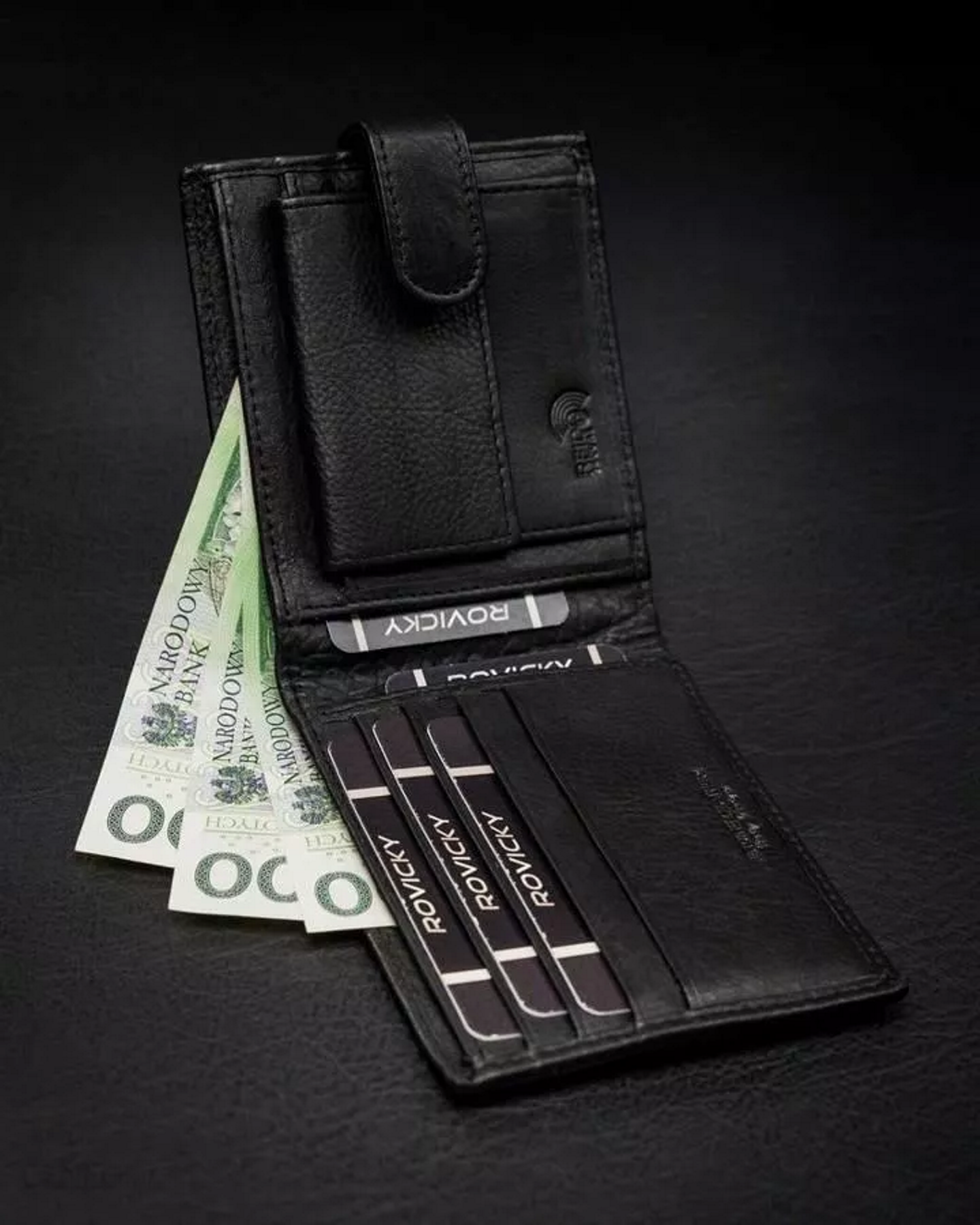 Кошелек мужской Rovicky N8824L-PZ-CCR-BLACK Кошелек мужской Rovicky N8824L-PZ-CCR-BLACK