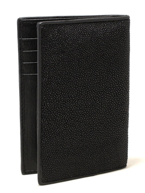 Портмоне чоловіче з натуральної шкіри морського ската STP-9002-Black Портмоне чоловіче з натуральної шкіри морського ската STP-9002-Black
