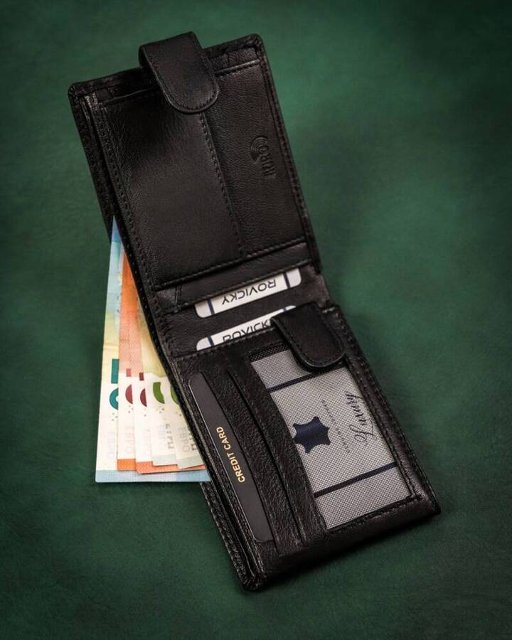 Шкіряне портмоне чоловіче Rovicky R-N992L-GAT-Black Шкіряне портмоне чоловіче Rovicky R-N992L-GAT-Black