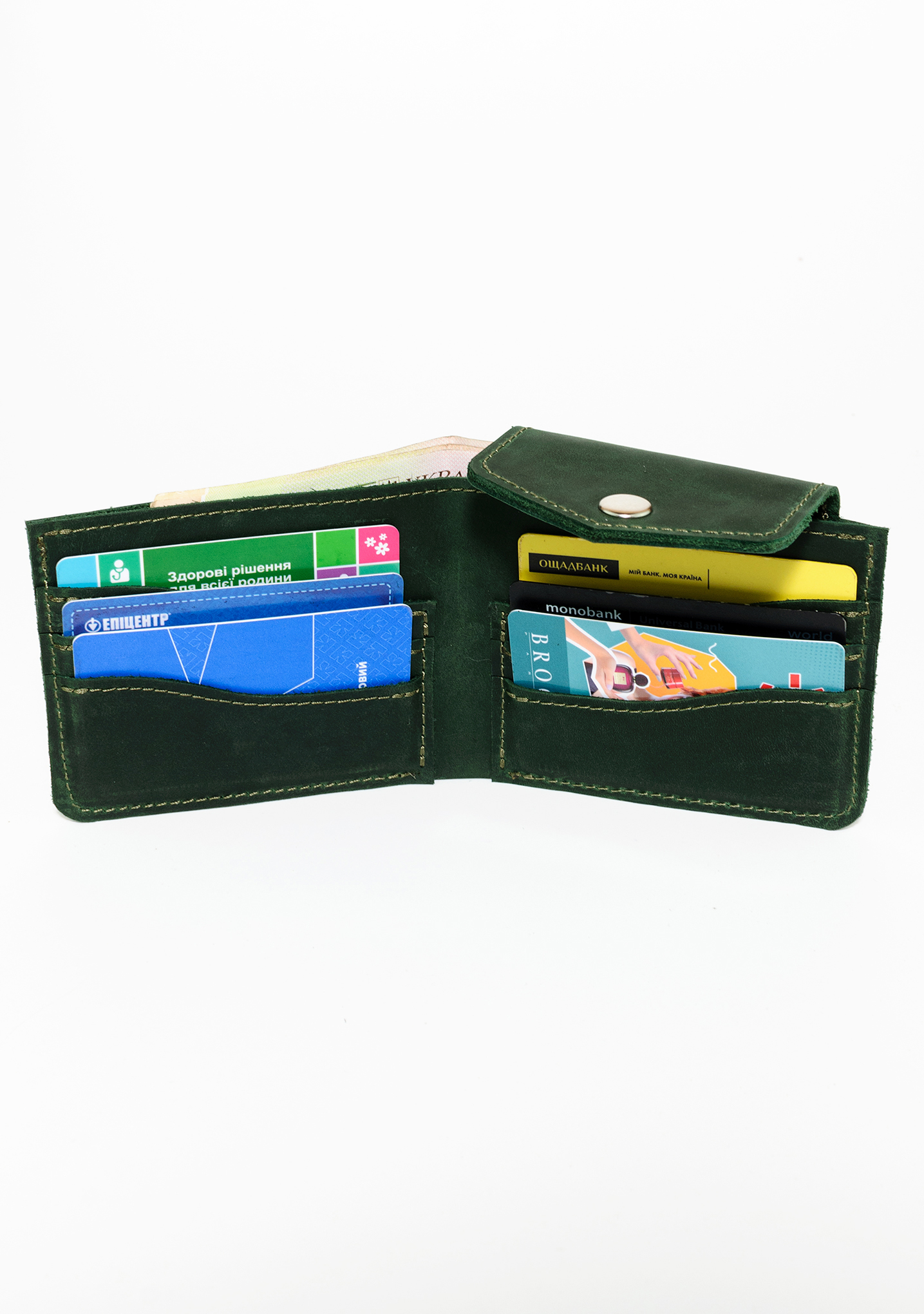 Гаманець шкіряний DNK Leather DNK-LW-08-col.C зелений Гаманець шкіряний DNK Leather DNK-LW-08-col.C зелений