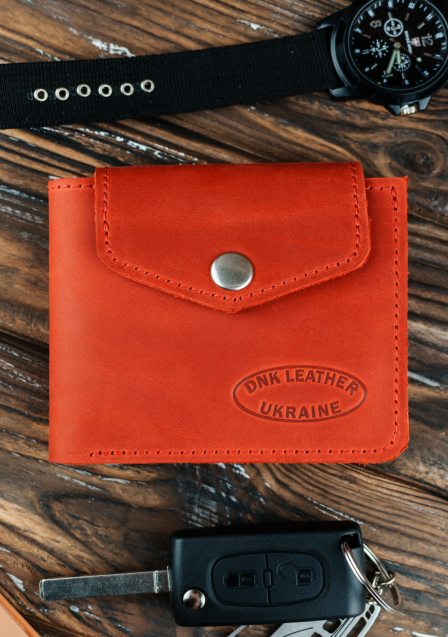 Гаманець шкіряний DNK Leather DNK-LW-08-col.H червоний
