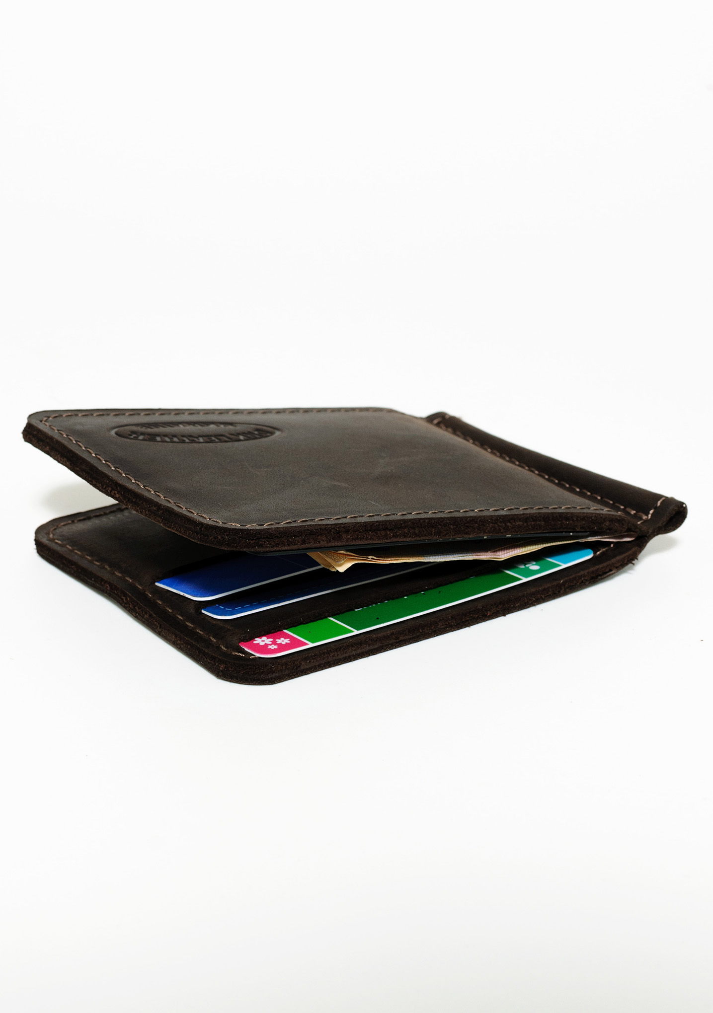 Затиск шкіряний для купюр DNK Leather DNK-LW-09-col.F коричневий Затиск шкіряний для купюр DNK Leather DNK-LW-09-col.F коричневий