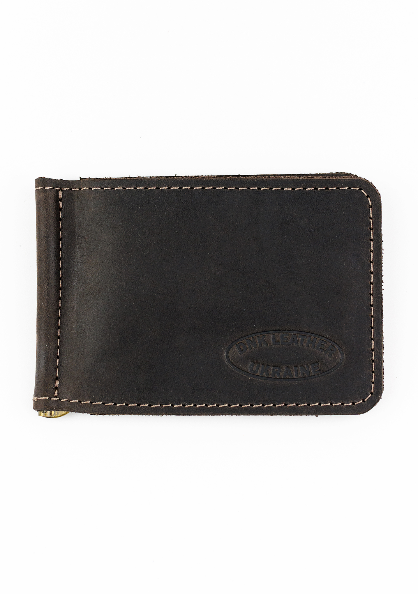 Затиск шкіряний для купюр DNK Leather DNK-LW-09-col.F коричневий Затиск шкіряний для купюр DNK Leather DNK-LW-09-col.F коричневий