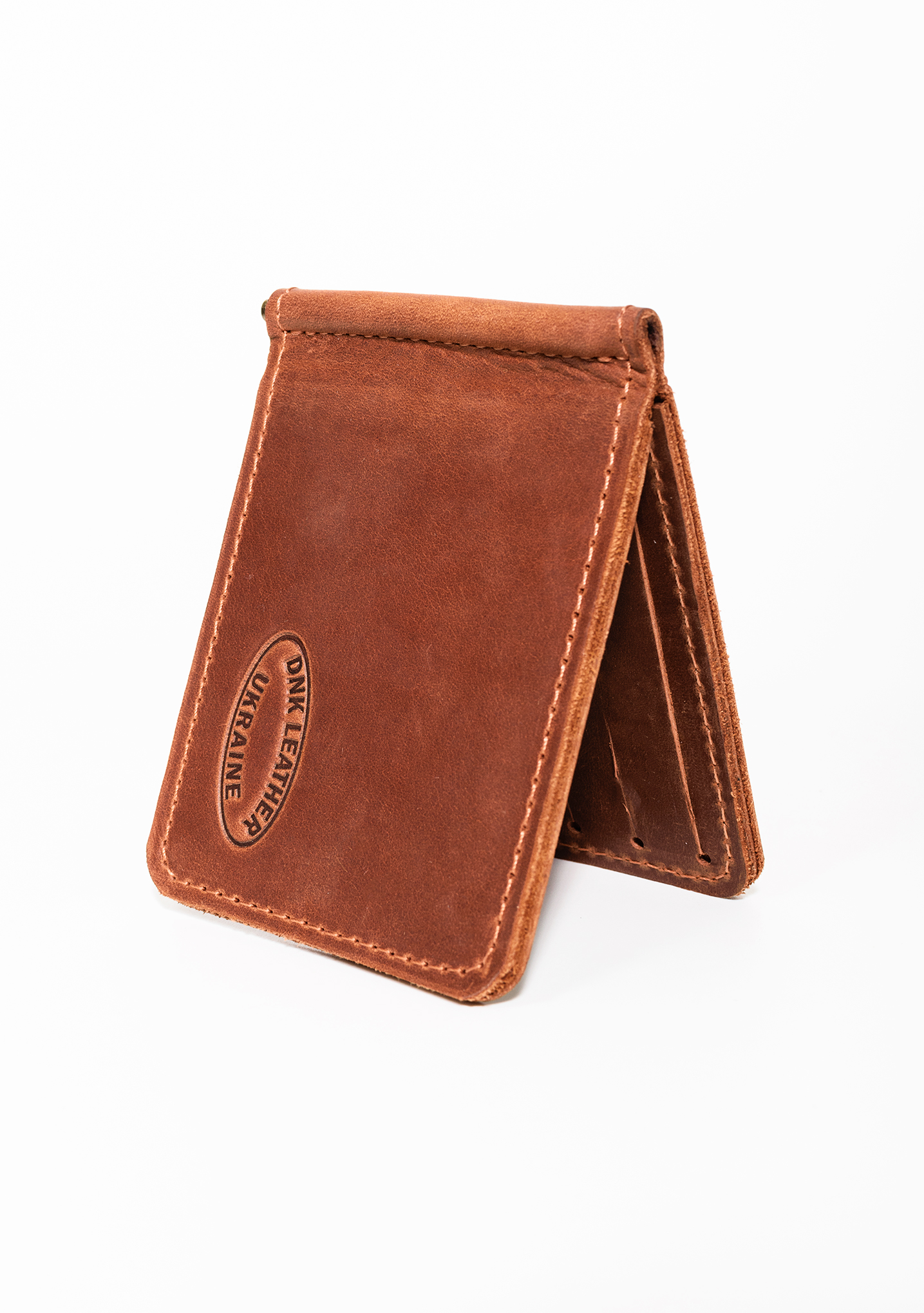 Затиск шкіряний для купюр DNK Leather DNK-LW-09-col.N рудий Затиск шкіряний для купюр DNK Leather DNK-LW-09-col.N рудий