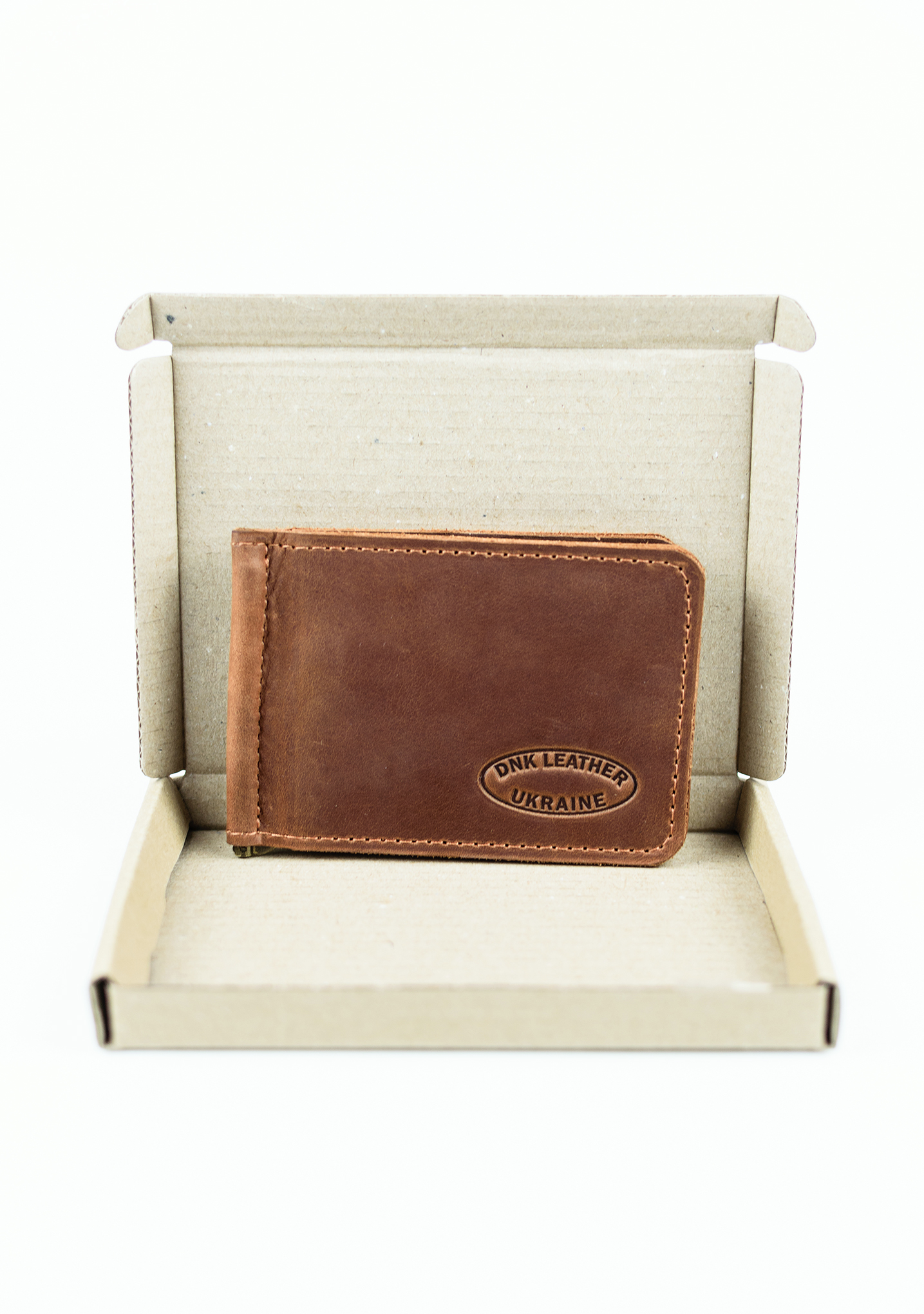 Затиск шкіряний для купюр DNK Leather DNK-LW-09-col.N рудий Затиск шкіряний для купюр DNK Leather DNK-LW-09-col.N рудий