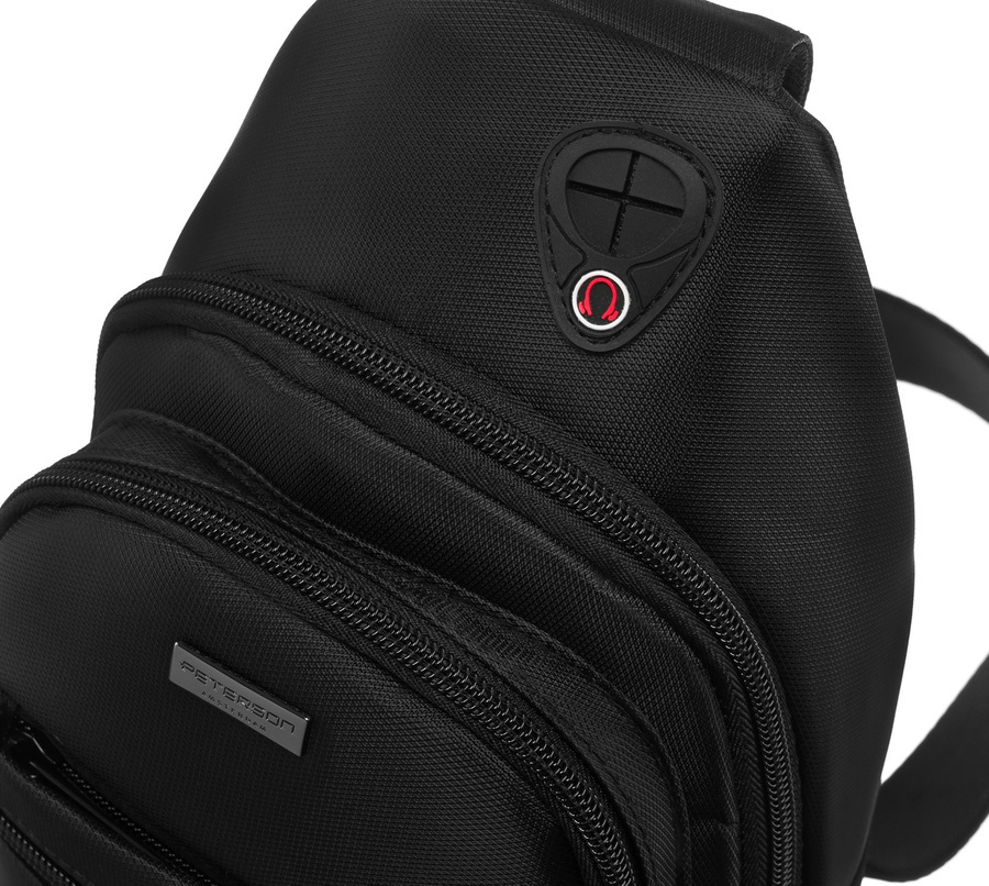 Сумка-слінг чоловіча PETERSON PTN-73206-BLACK Сумка-слінг чоловіча PETERSON PTN-73206-BLACK