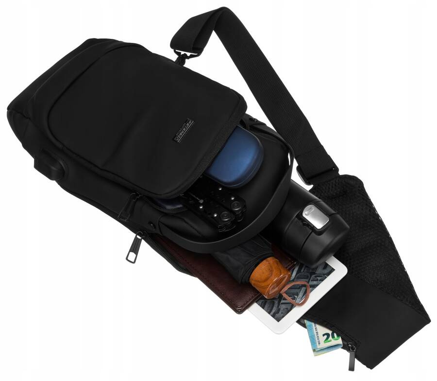 Сумка-слінг чоловіча PETERSON PTN-88039-BLACK Сумка-слінг чоловіча PETERSON PTN-88039-BLACK