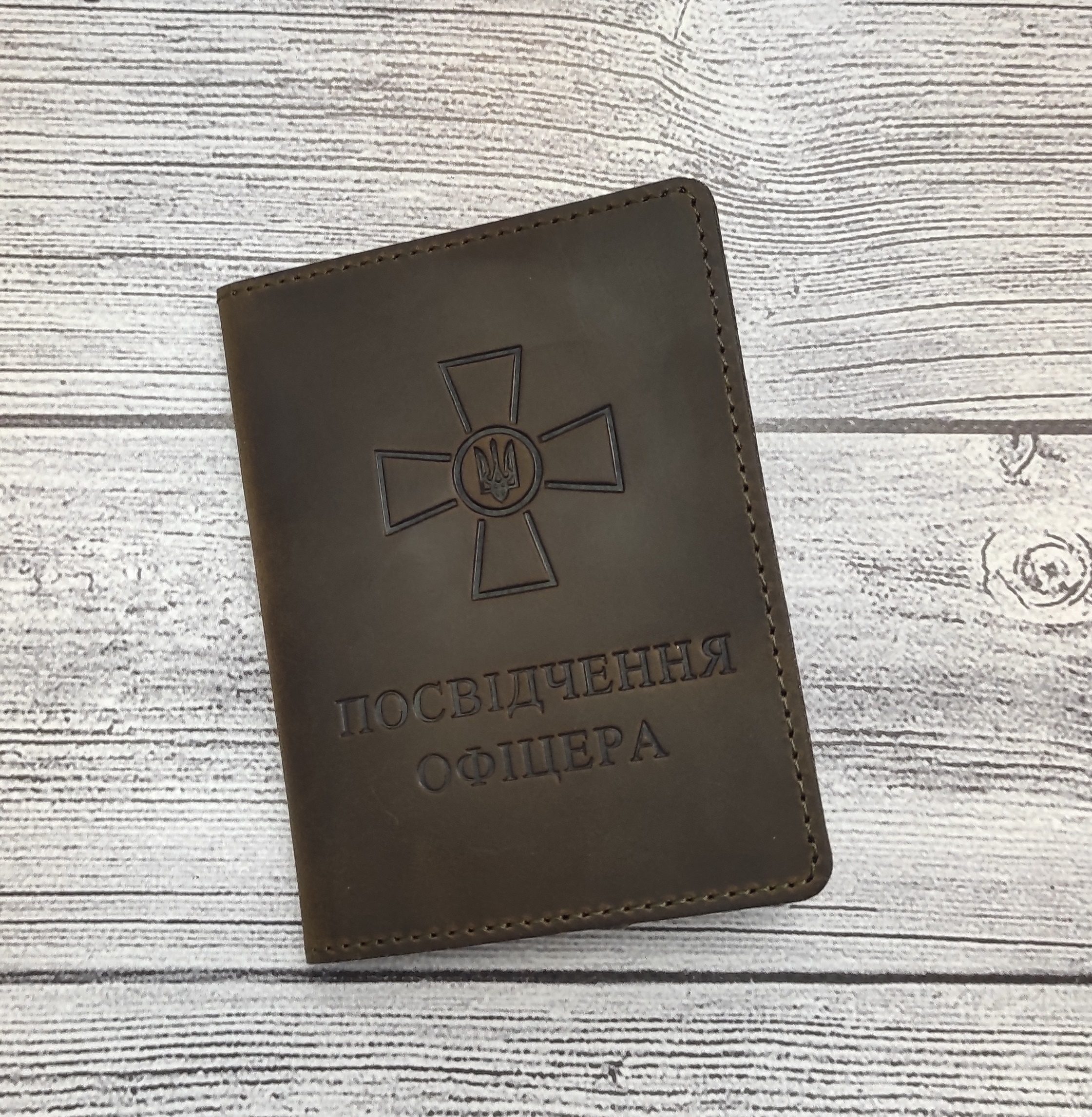 Шкіряна обкладинка на Посвідчення офіцера DNK-Officer-doc-H-col.F коричневий Шкіряна обкладинка на Посвідчення офіцера DNK-Officer-doc-H-col.F коричневий