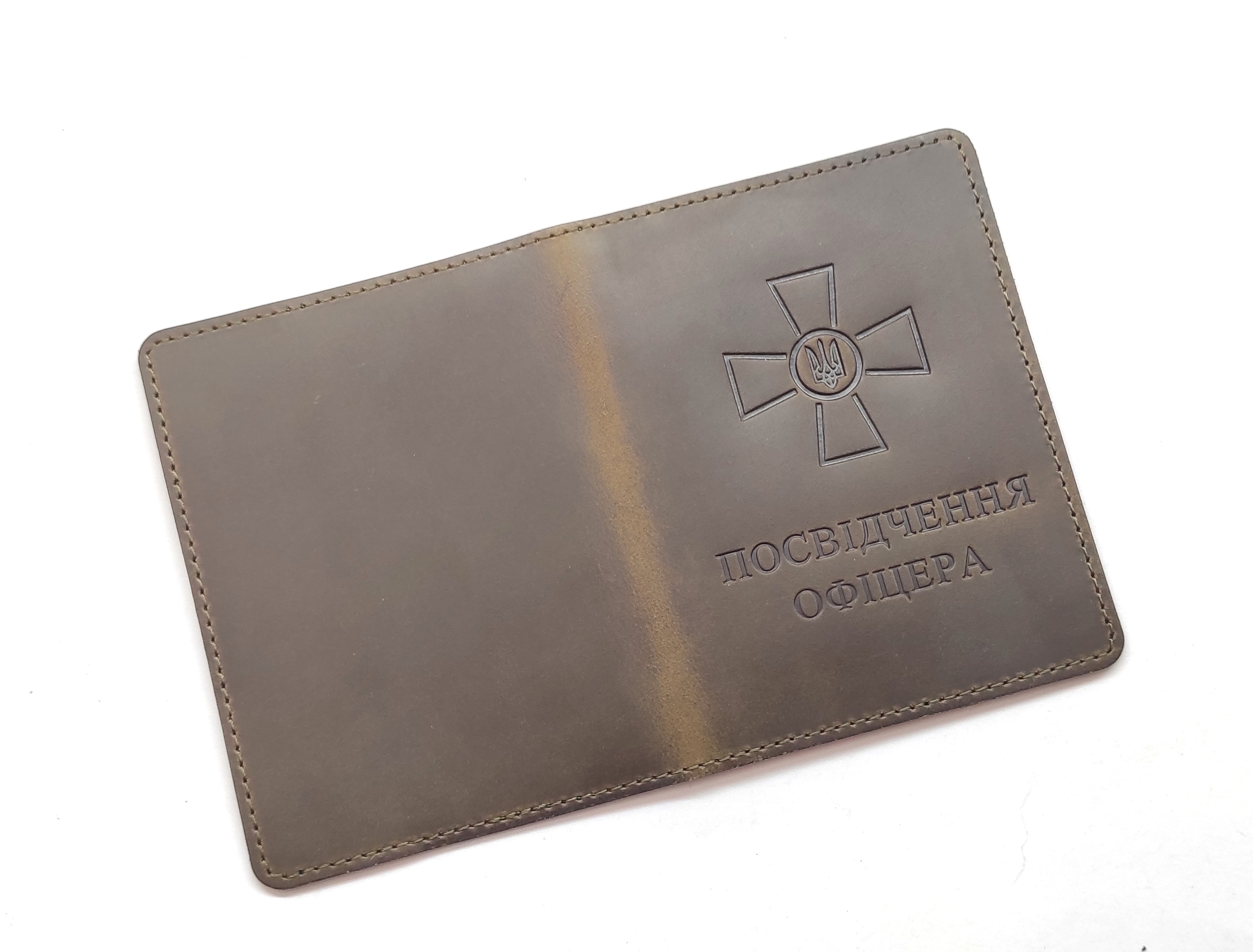 Шкіряна обкладинка на Посвідчення офіцера DNK-Officer-doc-H-col.G оливковий Шкіряна обкладинка на Посвідчення офіцера DNK-Officer-doc-H-col.G оливковий