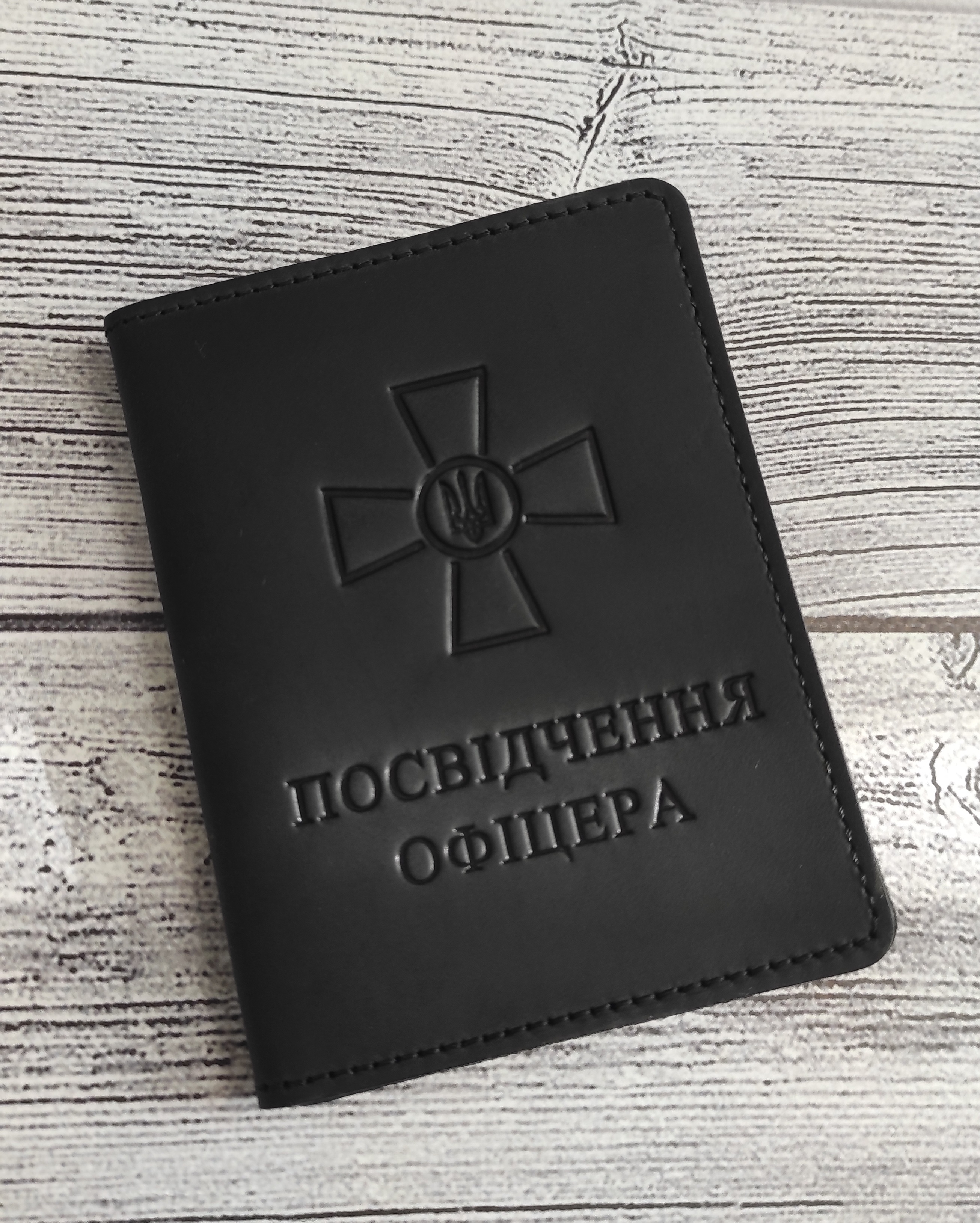 Шкіряна обкладинка на Посвідчення офіцера DNK-Officer-doc-H-col.J чорний Шкіряна обкладинка на Посвідчення офіцера DNK-Officer-doc-H-col.J чорний