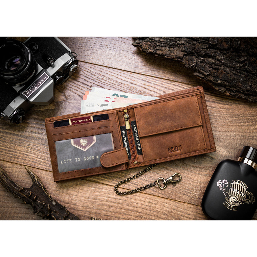 Гаманець чоловічий PETERSON PTN-992C-CHM-04-Cognac Гаманець чоловічий PETERSON PTN-992C-CHM-04-Cognac