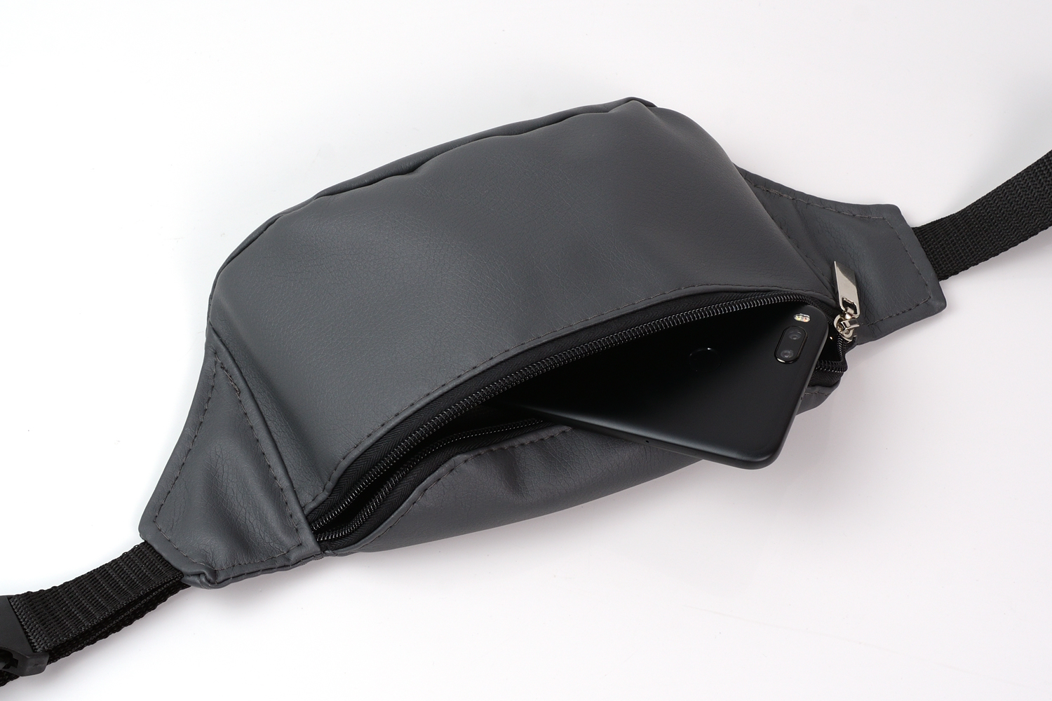 Жіноча сумка на пояс бананка Sambag Tirso MSH графітовий Жіноча сумка на пояс бананка Sambag Tirso MSH графітовий