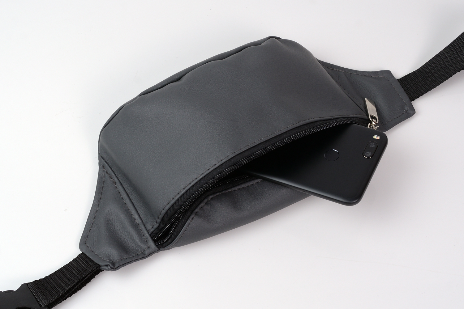 Жіноча сумка на пояс бананка Sambag Tirso MSH графітовий Жіноча сумка на пояс бананка Sambag Tirso MSH графітовий