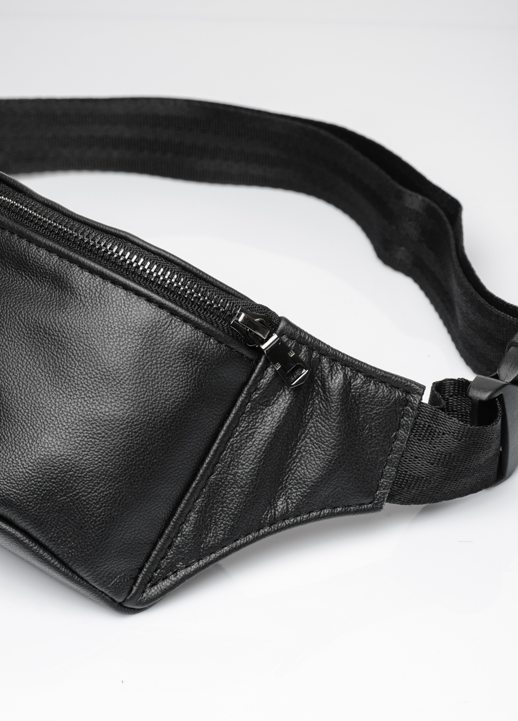 Жіноча сумка на пояс бананка шкіряна Sambag Tirso PSO чорний Жіноча сумка на пояс бананка шкіряна Sambag Tirso PSO чорний