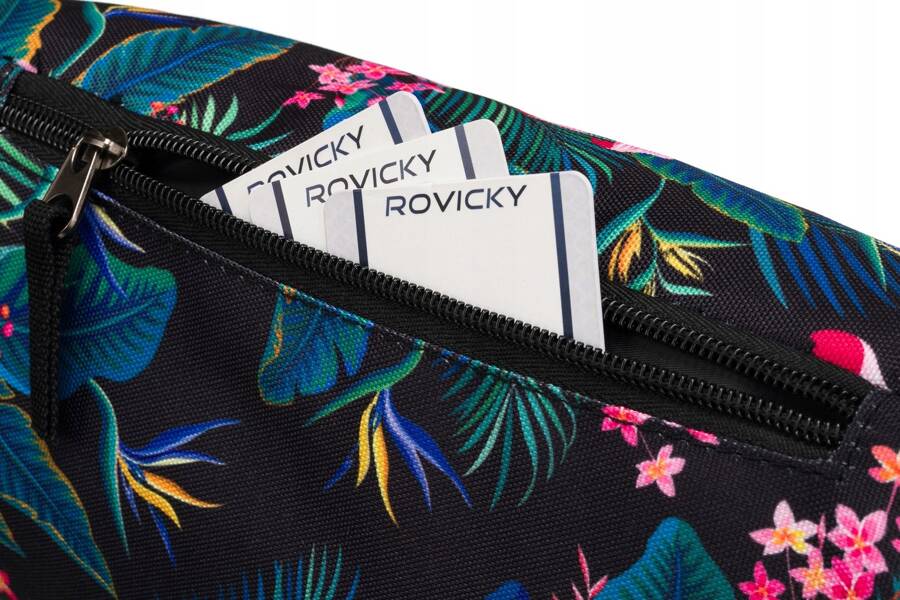 Сумка поясна жіноча Rovicky R-WB27-6770-07 чорно-рожевий Сумка поясна жіноча Rovicky R-WB27-6770-07 чорно-рожевий