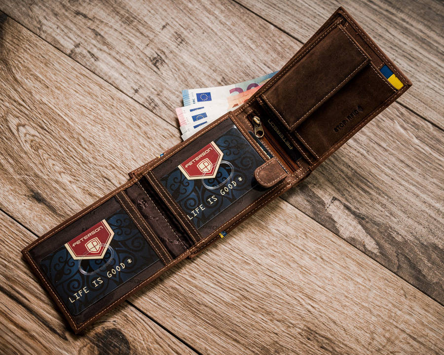 Портмоне чоловіче PETERSON PTN-304-P-UA-HUNTER Портмоне чоловіче PETERSON PTN-304-P-UA-HUNTER